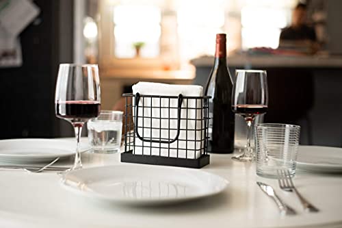 Napkin Holder For Kitchen Table, Upright Napkins Holders For Tables, Rustic Farmhouse Decor, Modern Square Basket Paper Dispenser #TOP4