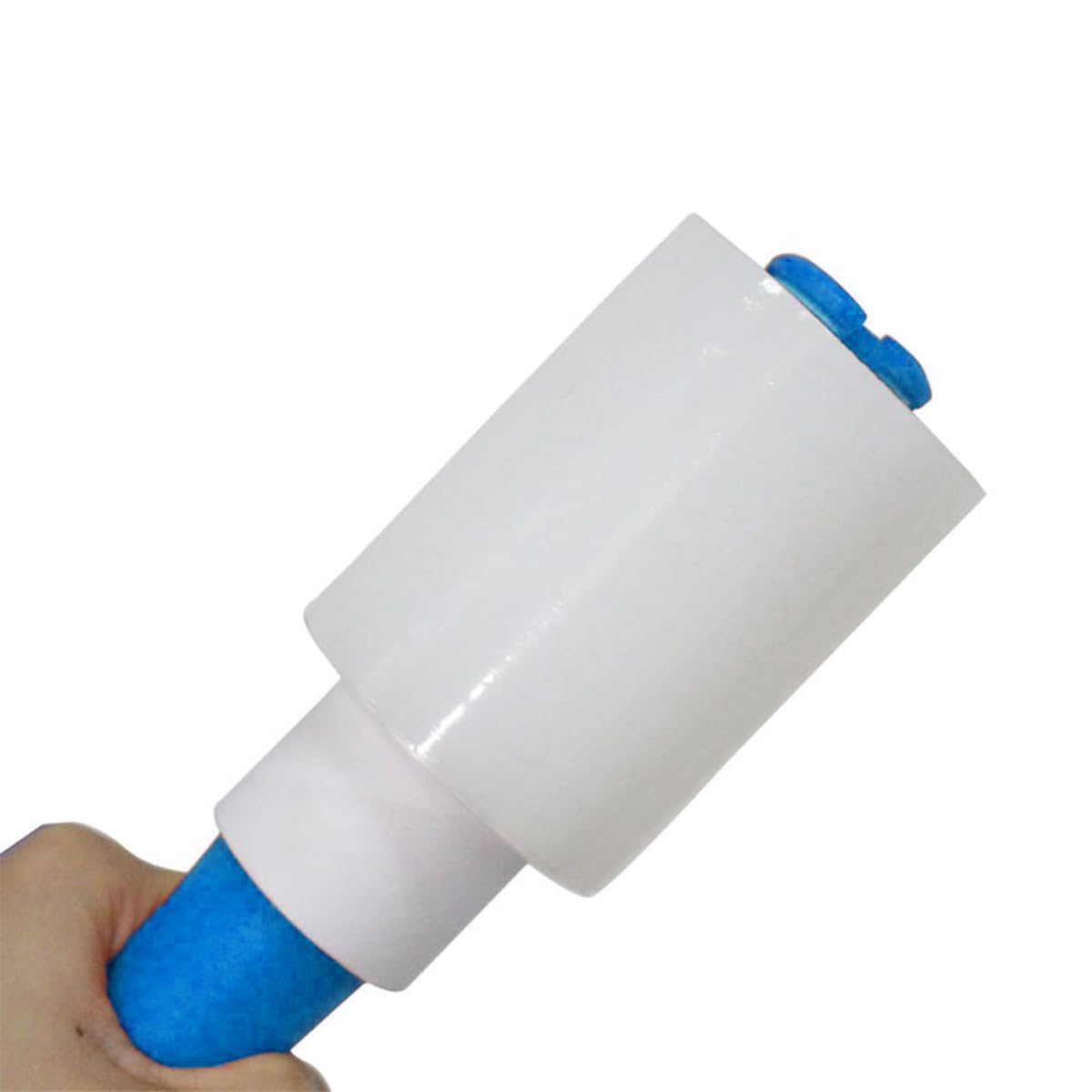Lot De 2 Rouleaux De Film Rétractable Avec Poignées Et Distributeur De Film Étirable Pour Emballage De Produits, Bleu