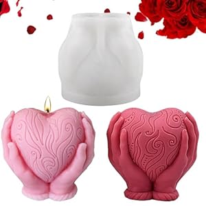 Lukiup 3D Herz Silikonform Kerzen Gießform