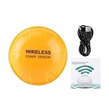 Buscador de peces EVGATSAUTO, buscador de peces inalámbrico Bluetooth, sonda inteligente de detección de peces de profundidad de 2,5 a 120 pies para la aplicación iOS/Android