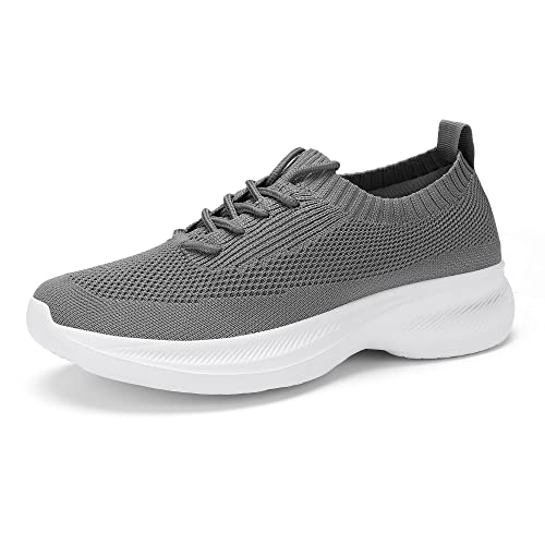 Image of Casbeam Mens Running Shoes Comfortable Lightweight Breathable Walking Shoes Lace-up Shoes Mesh Workout Casual Sports Shoes