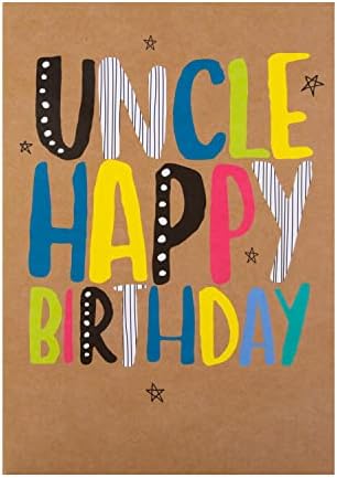 Hallmark Birthday Card for Uncle - Contemporary Text Based Design