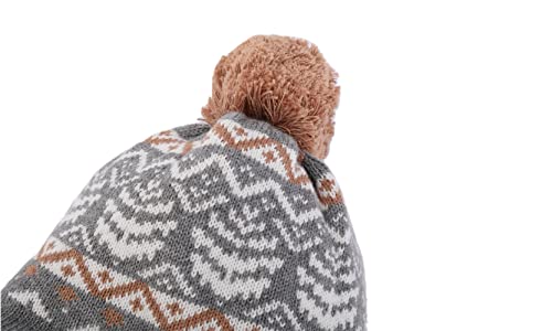 LLmoway Baby Toddler Beanie Knit Earflap Hat Soft Cotton Winter Cap with Pom4