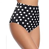 OverDose Damen Plus Size Trunks Hohe Taille Trunks Geraffte Bikini-Steuerhose Badeshorts Badeshorts Abnehmen Körperformung Unterwäsche