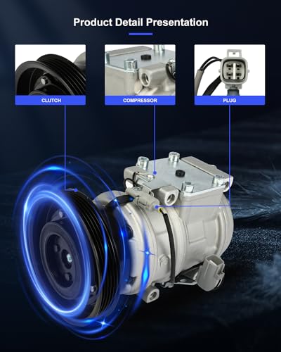 Image of ECCPP AC Compressor 1987-1991 Fit for Toyota Camry 2.0L 2.5L