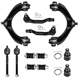 IRONTEK 10pcs Front Upper Control Arms w/Ball Joints Sway Bar End Links Tie Rods Fit for Honda Civic 1996 1997 1998 1999 2000, Front Suspension Kit K90450 K90451 EV367 ES3331 ES3332 K9802 K90123