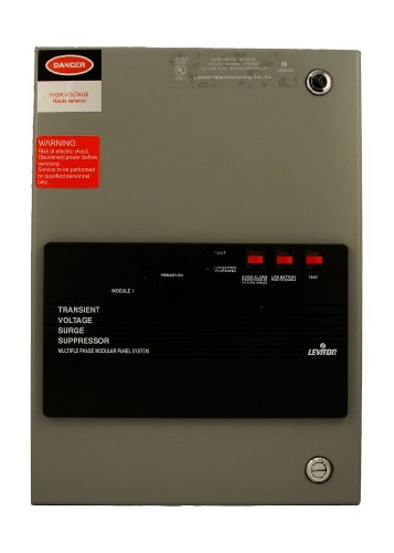 Leviton 52120-M1 120 Volt, Single Phase, Surge Panel with Replaceable Surge Modules, 100kA L-N Max Surge Current, NEMA 12 Enclosure