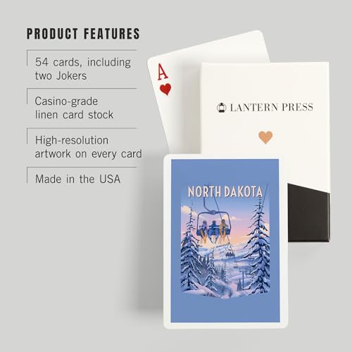 Baraja de Poker North Dakota Chill en Uphill 52 Cartas miniatura 3