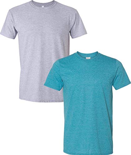 Gildan T-shirt Ultra Cotton poche G2300 2-pack gris chiné