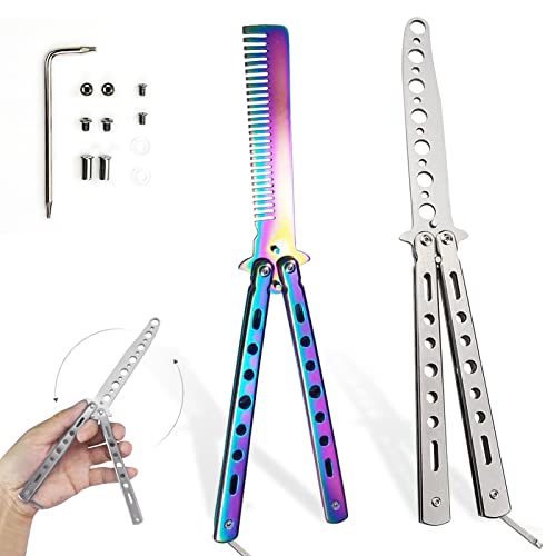 Jixista 2PCS Faltbarer Taschenkamm Edelstahl Spring Produktbild-Vorschau 8