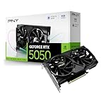 PNY NVIDIA GeForce RTX™ 5050 Dual Fan, Graphics Card (8GB GDDR6, 128-bit, SFF-Ready, PCIe® 5.0, HDMI®/DP 2.1, 2-Slot, NVIDIA Blackwell Architecture, DLSS 4)