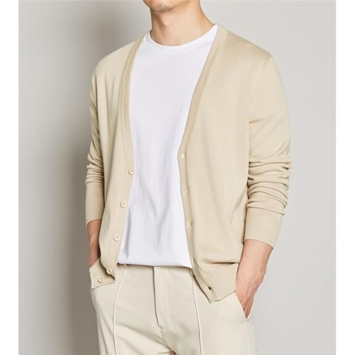 Men's Cardigan Sweaters Button V-Neck Knitted Sweaters Casual Slim Fit Long Sleeve Cable Knit Cardigans3