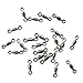 Ewanda store 100 pcs Rolling Barrel Fishing Swivels Stainless Steel Black,Size 7, Length:10MM/0.39