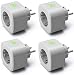 Produktbild Smarte WLAN Steckdose, Meross Alexa Steckdose (Grau), Smart Plug Stromverbrauch messen Funktion WiFi Steckdose mit Alexa, Google und SmartThings, 16A 3680W, 4 Stücke