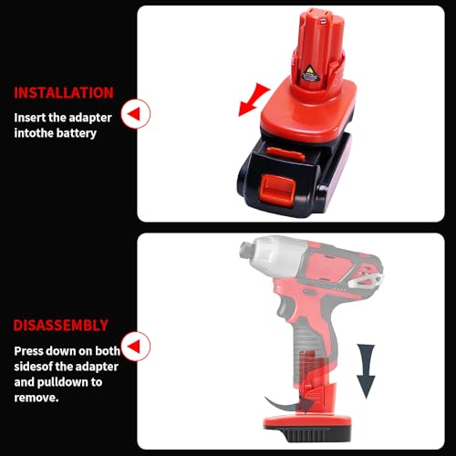 Adaptador BD18M12 de baterías Black y Decker a herramientas Milwaukee M12 de 12V 2