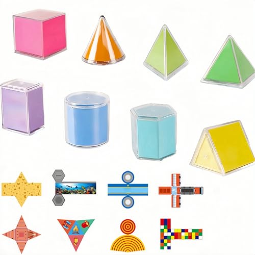 8 Stück geometrisches Modell, geometrische 3D-Figuren, geometrische...