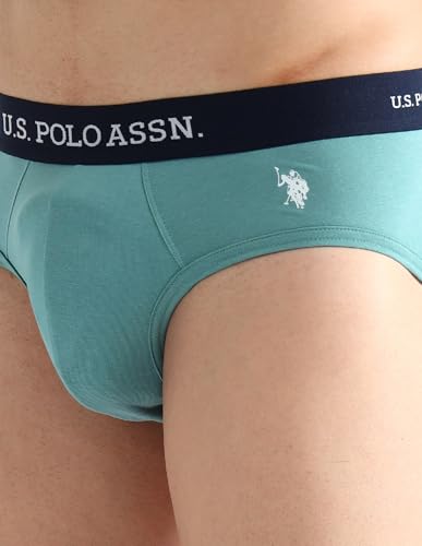 Image of U.S. Polo ASSN. Mens OEB13 Anti Microbial Solid Underwear Briefs - Pack of 3