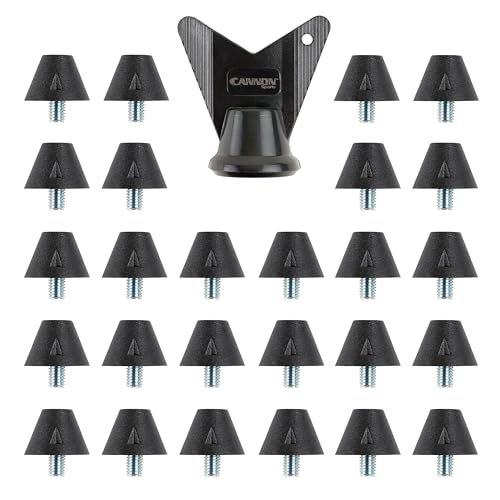 Cannon Sports 26 TPU Cleat Spikes with Wrench – 0.5 Inch Universal Cleat Replacement Studs for Football, Soccer, Rugby, Golf Shoes – All Surface Traction (26 Black Spikes with Wrench, 0.5 inch)