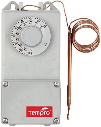 TEMPRO TP519 Industrial LINE Voltage Thermostat with Extended Sensor Heat OR Cool