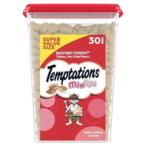 Temptations MixUps Backyard Cookout Flavor Crunchy and Soft Cat...