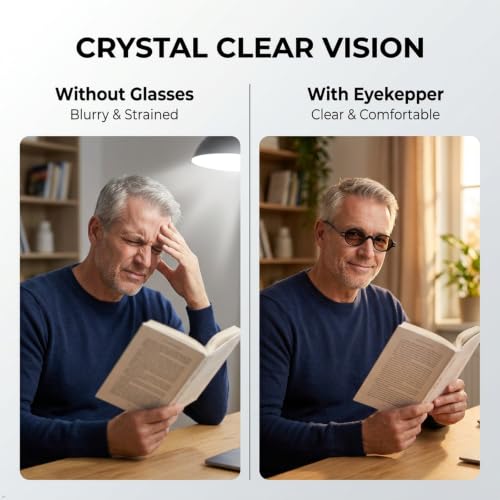 Image of Eyekepper Reading Glasses for Men, Large Round Readers Women Oval | Mens Womens Cheaters, Reader Eyeglasses, All-Day Comfort Spring Hinges, Scratch Resistant for Work /Crafts