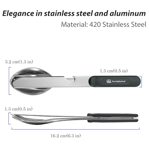 PortableAnd-Travel-Cutlery-3-PCS-Camping-Utensil-Set-with-Spoon-Fork-Knife-Bottle-Opener-Best-Gift-for-Travel-Outdoor-Backpacking-Flatware-with-Case-Gray