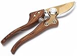 Horsvill Garden Shears, Pruning Scissors Made of Japanese SK4 Steel Blades, Garden Secateurs for Heavy Duty, Garden Snips and Flower Plants Clippers, Professional Pretty Garden Tools (Wood Grain)
