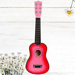 MILISTEN 21 Ukulélé Musical D'éveil de La Guitare pour Débutant de L'instrument de Jouet Rose Folk Éducatif Précoce… – Image 2