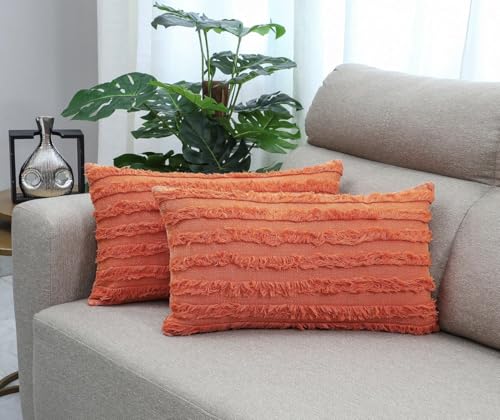 Image of TODY Cushion Cover 12 inch x 18 inch Set of 2 | Boho 12 18 Cushion Cover for Sofa, Bed | Rectangle 12x18 Cushion Covers for Home decor