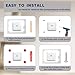 Gedreew Large Thermostat Lock Box Cover with Key, Clear Thermostat Cover with Lock Compatible With Honeywell Home Thermostat On Wall, AC Lock Box Cover with Key Fits Thermostats 5