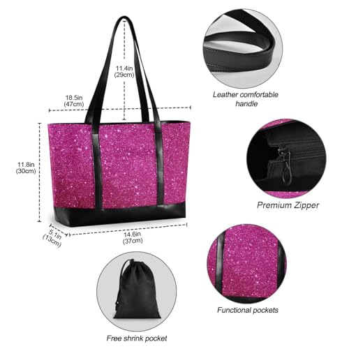 Peach Starry Bright Glittering trendy work bag with laptop compartment with zipper tote bags for work with lunch bolsos secret para mujeres4