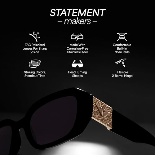 Image of Vincent Chase By Lenskart | Silver Grey Solid Full Rim Round | Branded and Stylish Sunglasses | Polarized and 100% UV Protected | Men & Women | Medium | VC S18314