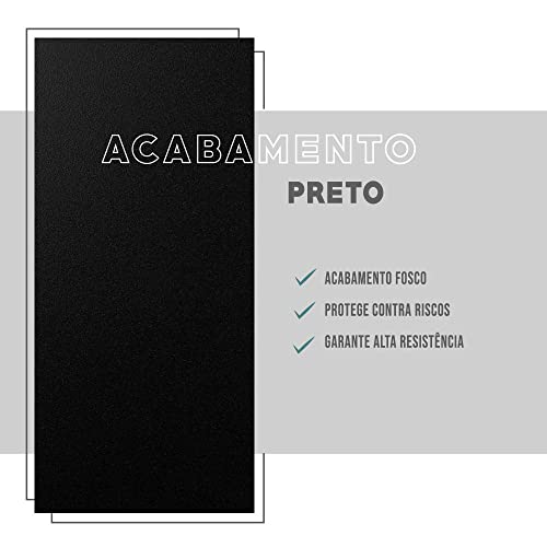 Painel para TV até 60' com Nicho e Prateleira Preto Fosco Ganges Carraro