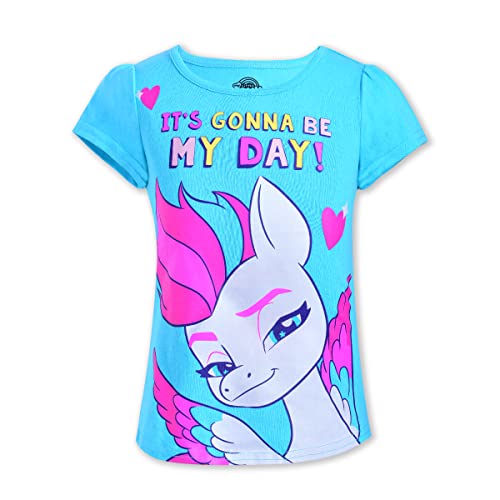 My Little Pony Girl's 4 Pack Unicorn Short Sleeve Tee Shirt Set Purple #TOP3
