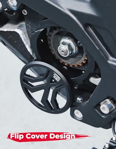 Image of KEMIMOTO Engine Case Saver Cover CNC Aluminum Compatible with Surron Light Bee X /S /L1E Segway Pulley Guard Electric Dirt Bike Sur Ron Accessories, Black