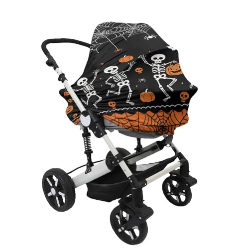 Image of Halloween Nursing Cover Up for Breastfeeding, Skeleton Spider Web