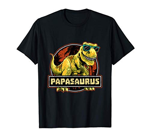 Papasaurus Shirt T rex Papa Saurus Dinosaur Grandpa Dino T-Shirt