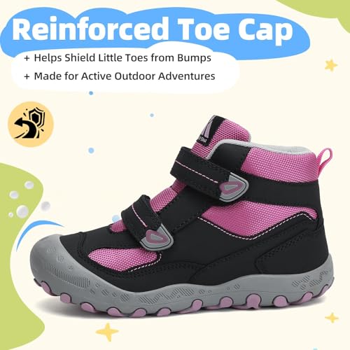 Image of Mishansha Kids Water Resistant Hiking Boots, Boys Girls Anti Collision Anti-Skid Athletic Outdoor Ankle Adventure Trekking Shoes