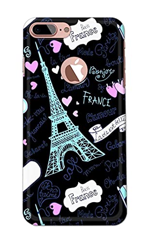 Image of Generic PRINTFIDAA Lovers Famous Place Eiffel Tower in Paris Printed Designer Hard Back Case Cover for iPhone 7 Plus Logo (5.5 inch) / iPhone 8 Plus Logo (5.5 inch), A1784, A1661, A1785 -(SF) MVN1003