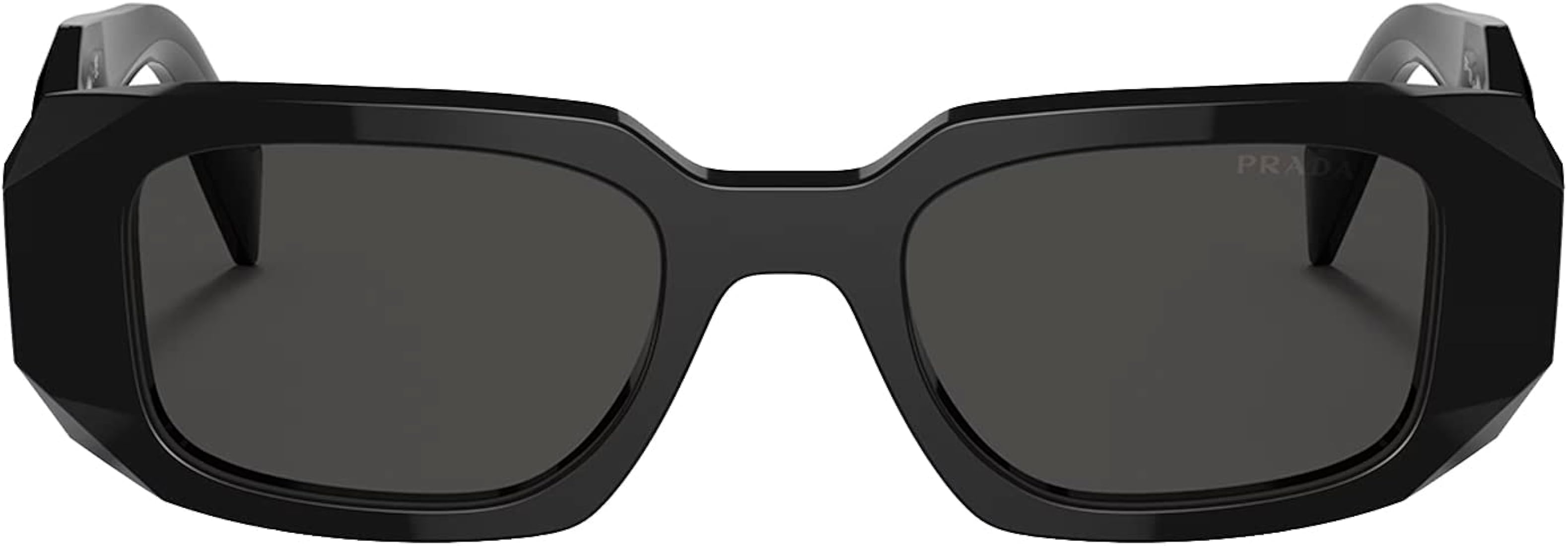 Prada Women's Rectangular Non-Polarized Sunglasses PR 17WS Black