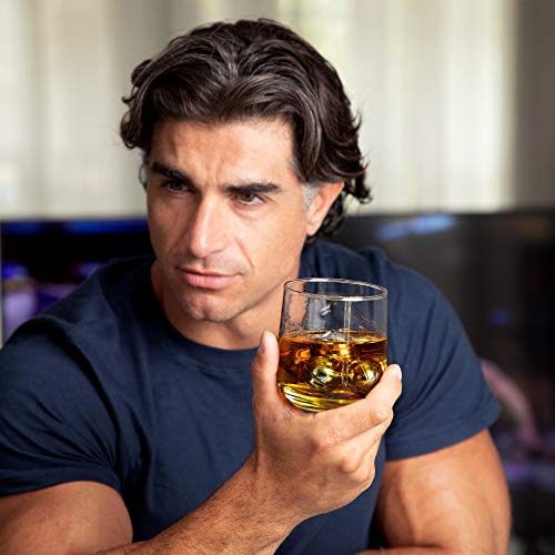 image for Grand Estrella Soccer Whiskey Stones, Set of 6 Stainless Steel Reusabl