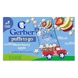 Gerber Stage 3 Strawberry Apple Puffs Baby Snack, 0.5 Oz, 12 Pack