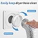 Dryer Vent Wall Plate with Hose 4 Inch 8 Feet, Dryer Vent Connector Kit Include Twist Lock, 4 Inch Dryer Duct Connector Flange, for Wall Exhaust Vent, Ceiling and Warmhouse Air Circulation