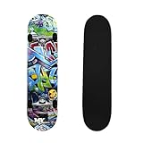 M.Y X-Skate 'Graffiti' Complete Skateboard 31' Double Kick Beginner Skateboard...