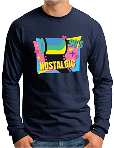 T-shirt manches longues homme au look rétro des années 90 pour vos sorties