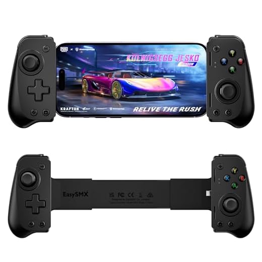 EasySMX M10 Mobile Controller di Gioco per iOS iPhone - Esclude 15 Series - Controller per Smartphone - Controller di Gioco Mobile con Joystick/Trigger Hall - Plug And Play