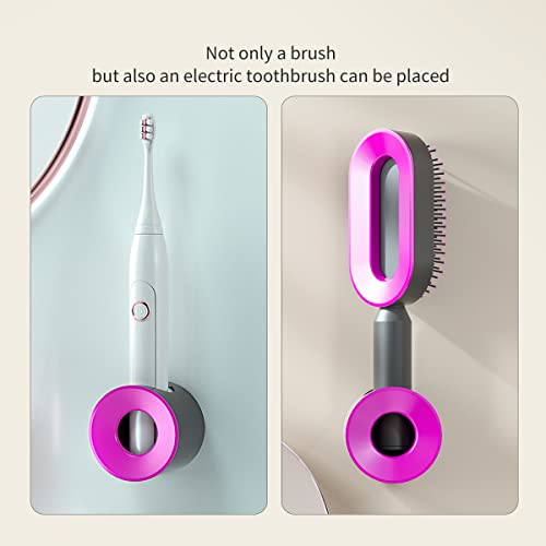 Rhos Hair Brush With Holder-Cushion Hair Brush For Detangling-Paddle Hair Brush For Thick/Curly/Long/Short Hair-Detangler Hair Brush With Nylon Bristles For Women And Men(1 Pack-White) #TOP5