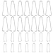 UNICRAFTALE 2 Sizes 27/42mm About 60pcs Triangle Pinch Bail Stainless Steel Clasp Pinch Clips Bail Bead Hook Beading Clasp Clips for Beads for Jewelry DIY Making Stainless Steel Color