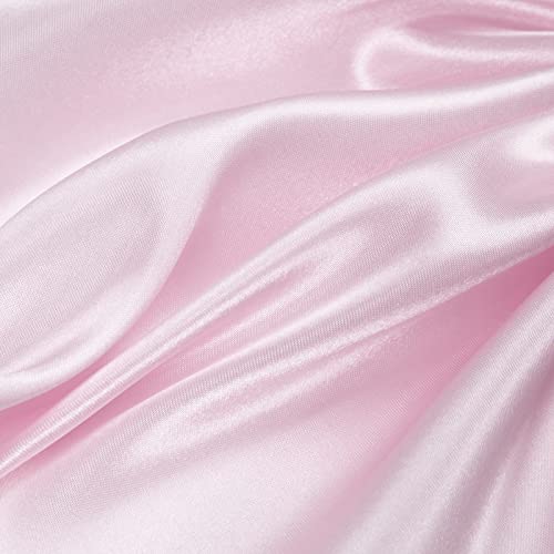 Horbaunal 6 Pack Light Pink Satin Tablecloth 60 X 102 Inches Rectangle Satin Table Cover Bright Silk Table Cloth Smooth Table Decoration For Wedding Party Banquet #TOP5
