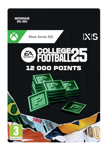 College Football 25 12000 Points recharge Xbox de monnaie virtuelle pour packs Ultimate Team